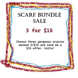 3/$15 Scarf Bundle Sale